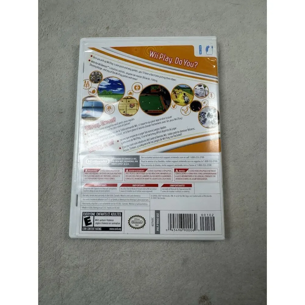 Wii Play Nintendo Wii 2007 Nintendo Mini Games Sports Pool Shooting Complete